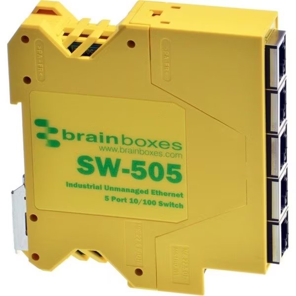 Industrial Ethernet 5 Port Switch, Brainboxes Ltd, Mfr#: SW-505